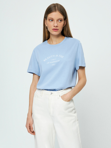 

Футболка женская ZARINA 3122522422 голубая L, 3122522422