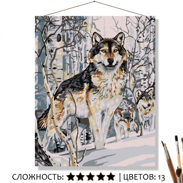 

Картина по номерам Selfica Вожак стаи 50х40, Вожак стаи
