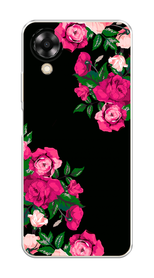 

Чехол на Oppo A17K "Розы фуксия", Черный;розовый;зеленый, 2512850-1