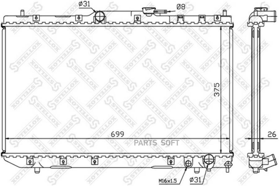 STELLOX Радиатор охлаждения STELLOX 1026383sx