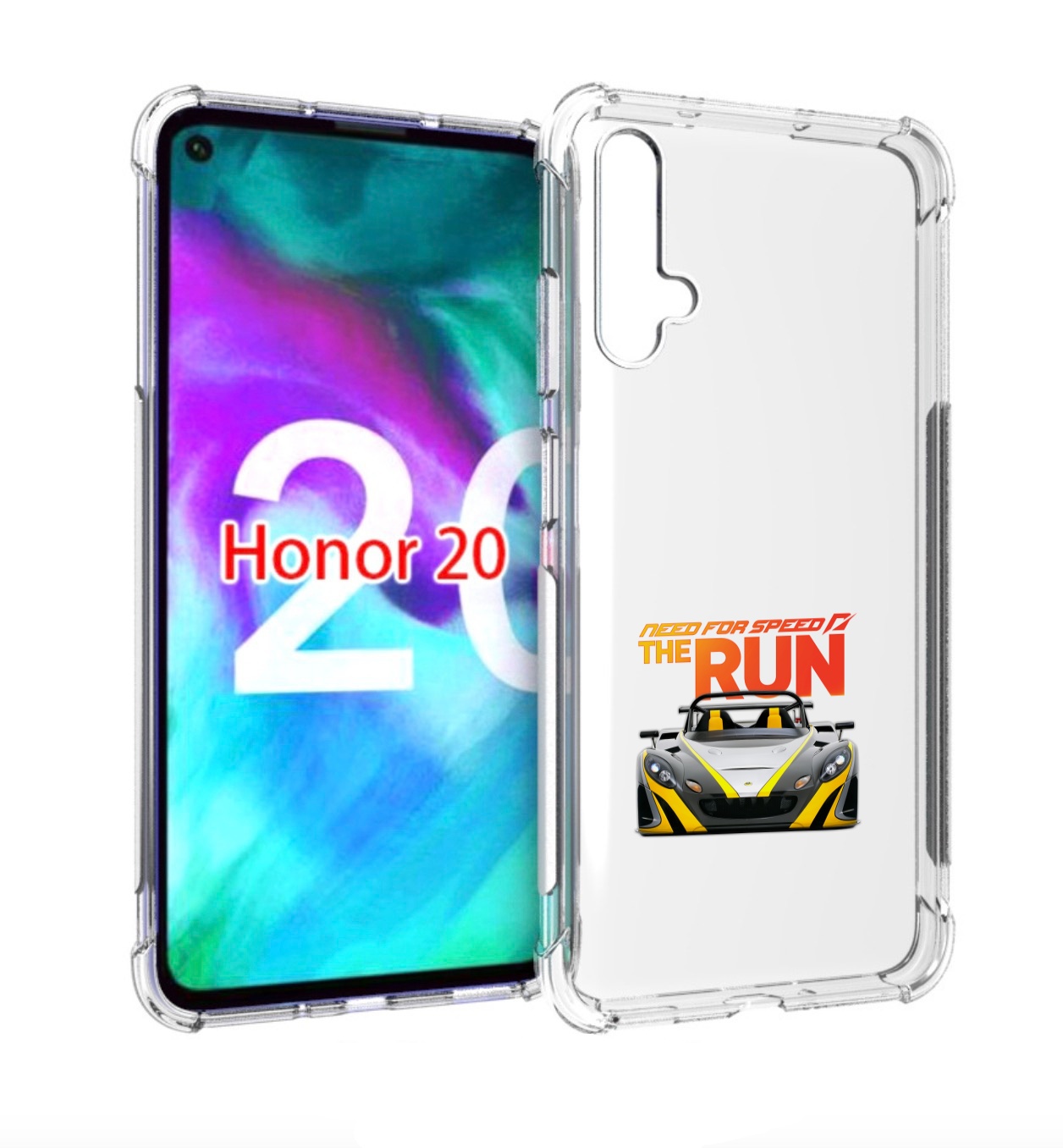 

Чехол бампер MyPads гонка для Honor 20., Прозрачный, Tocco