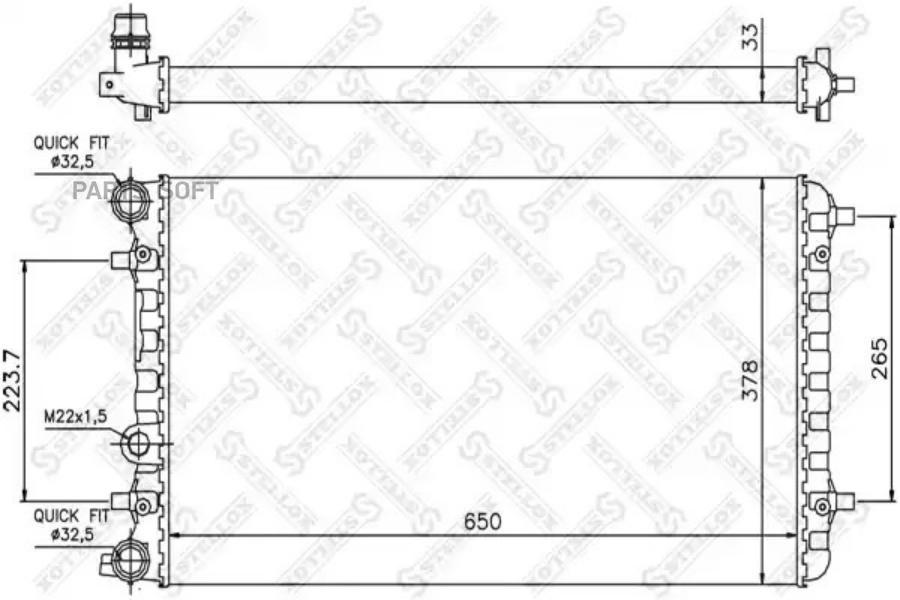 STELLOX Радиатор охлаждения STELLOX 1026417sx