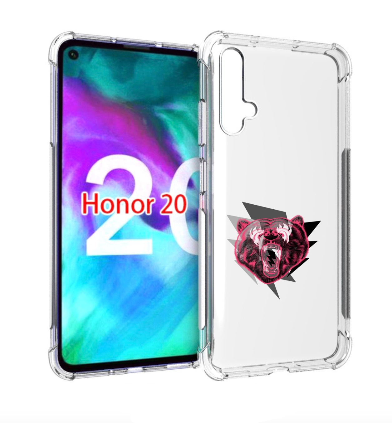 

Чехол бампер MyPads грозовой медведь для Honor 20., Прозрачный, Tocco
