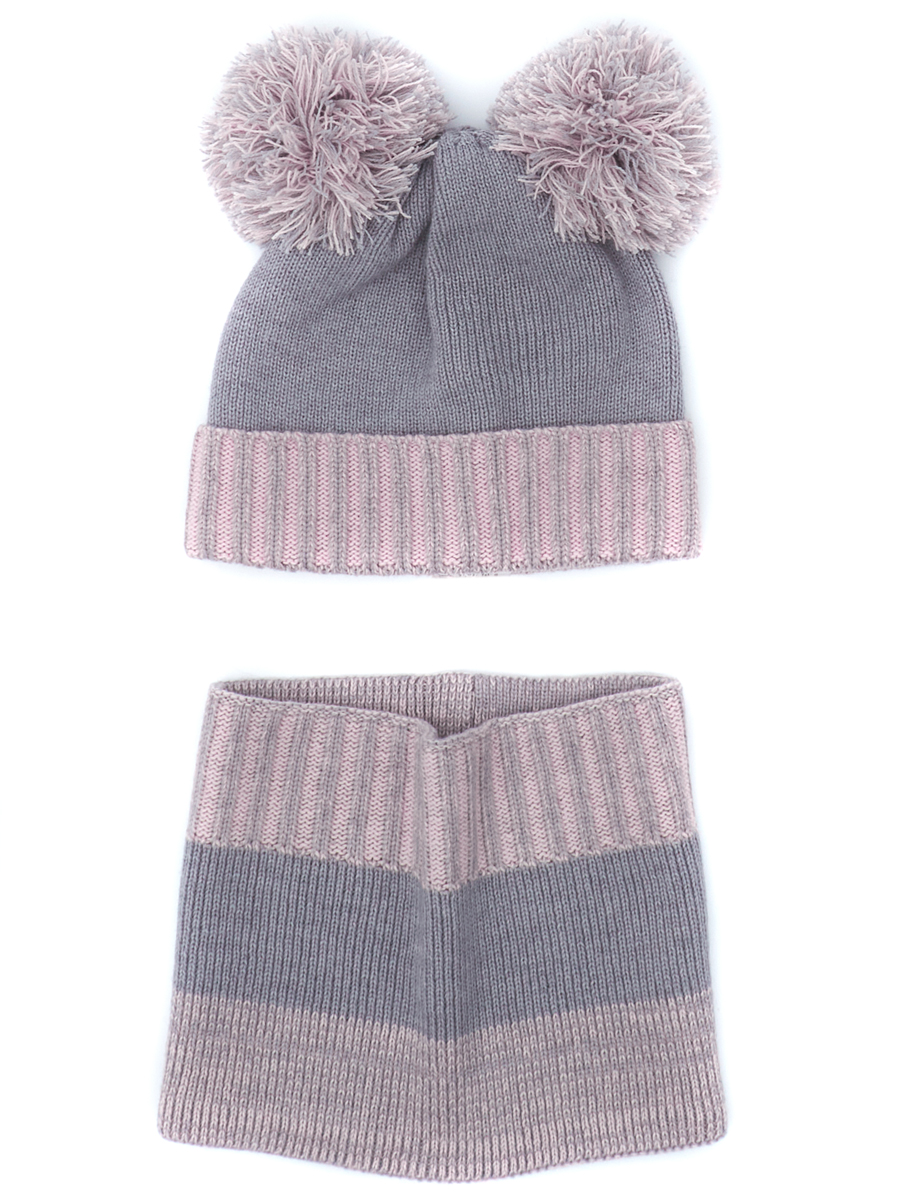 

Комплект шапка и шарф-снуд для девочки Me&We AG221-A707-110 Розовый-54, AG221-A707-110
