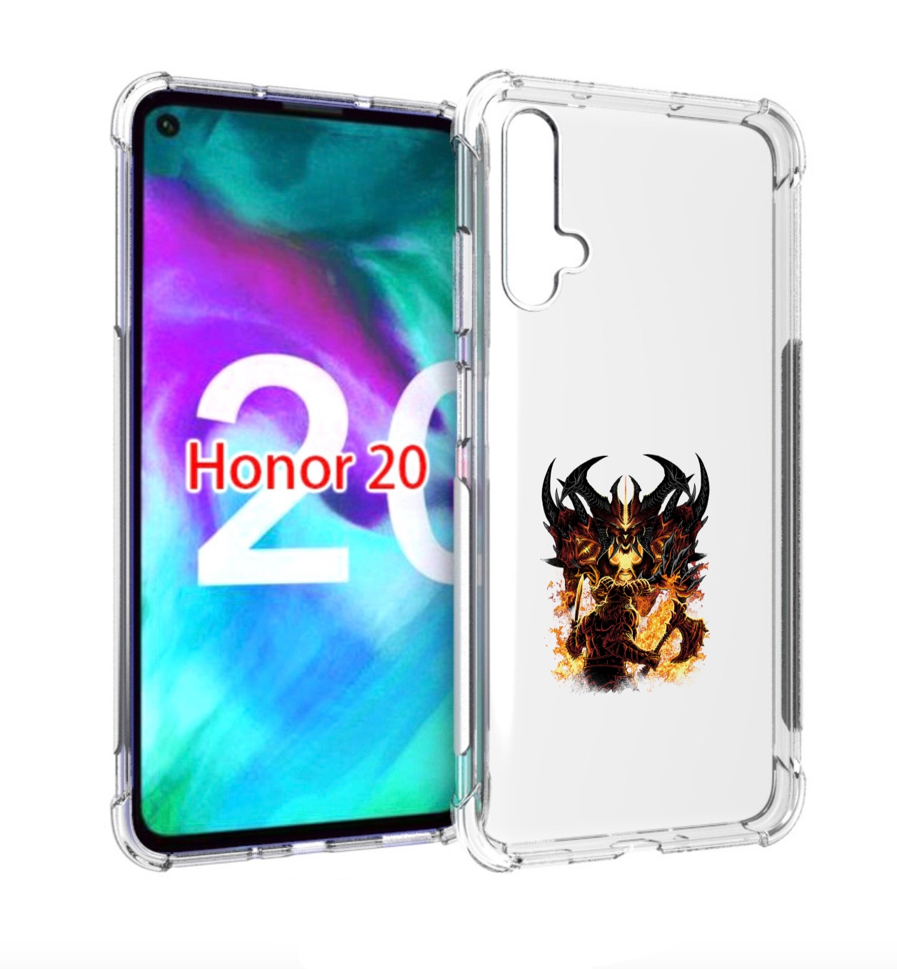 

Чехол бампер MyPads демон shadow fiend для Honor 20., Прозрачный, Tocco