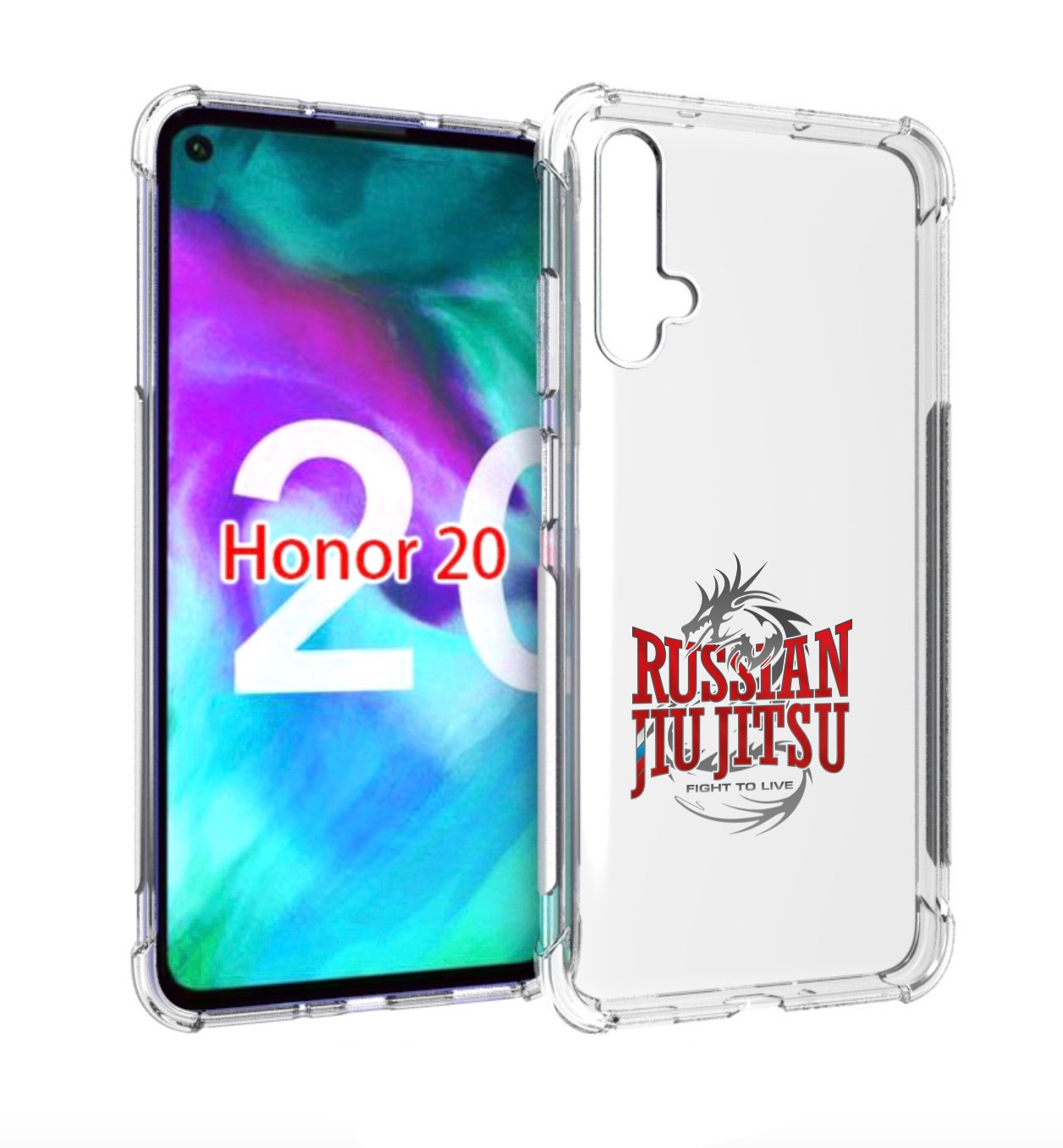 

Чехол бампер MyPads джиу джитсу для Honor 20., Прозрачный, Tocco