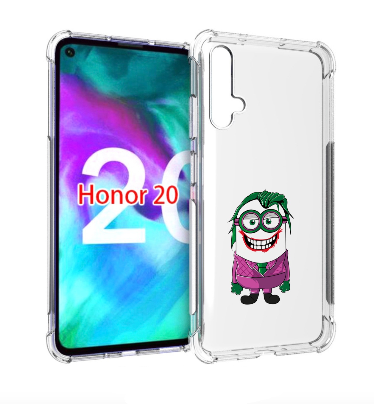 

Чехол бампер MyPads джокер миньон для Honor 20., Прозрачный, Tocco