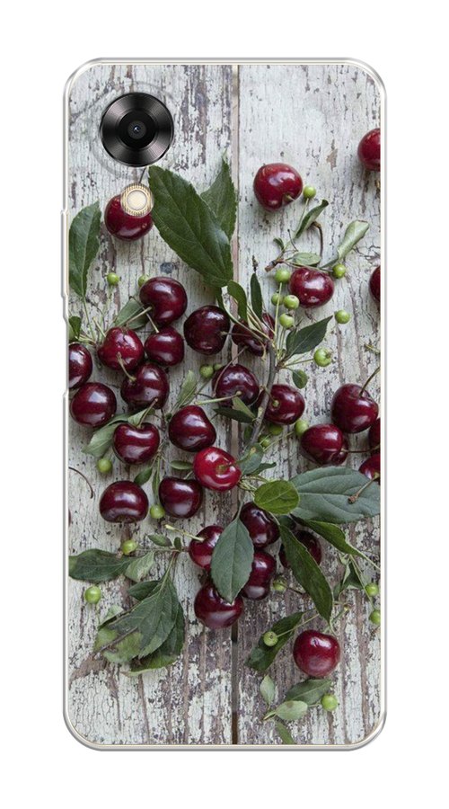 

Чехол на Oppo A17K "Вишня", Бордовый;зеленый;серый, 2512850-1