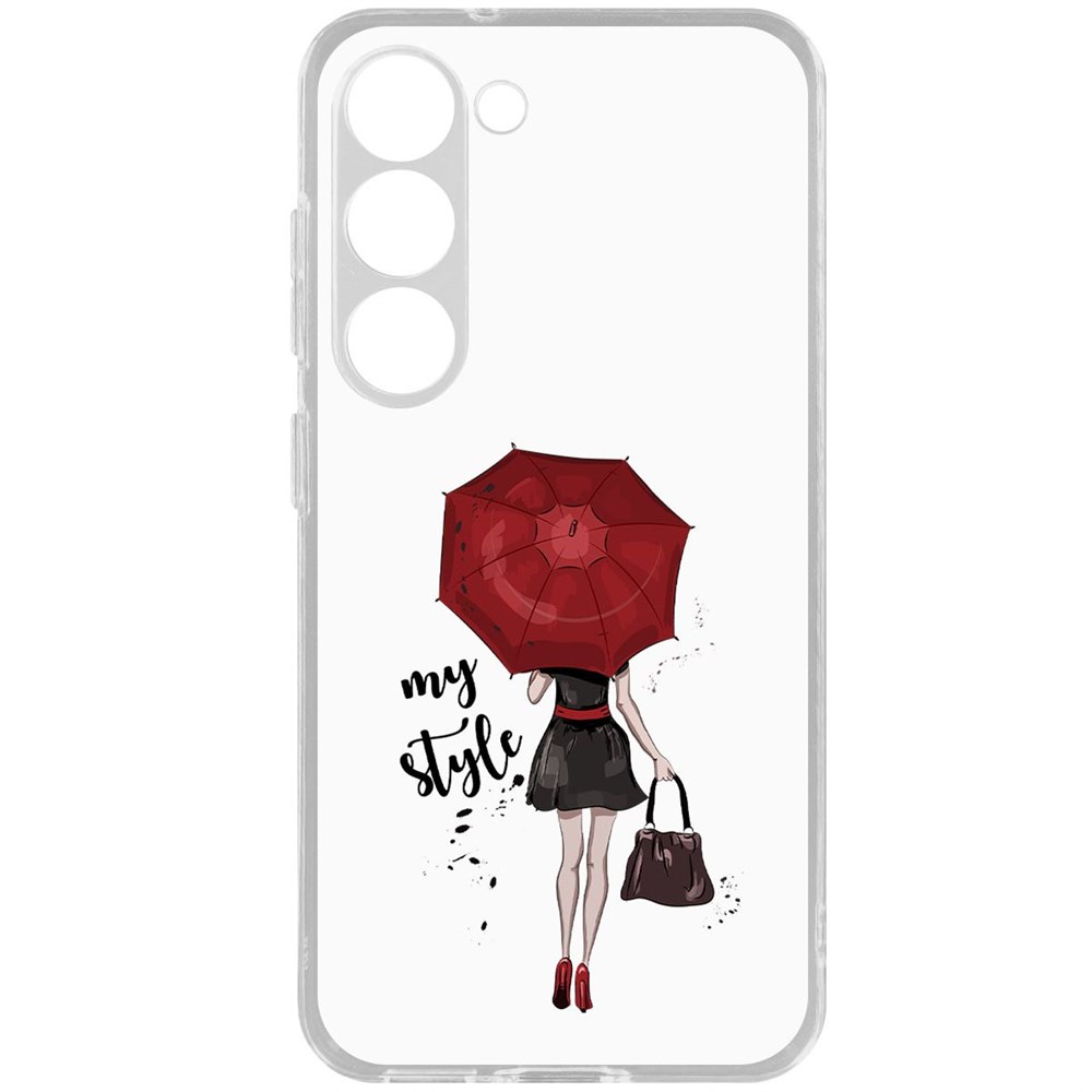 

Чехол-накладка Krutoff Clear Case Мой стиль для Samsung Galaxy S23, Прозрачный
