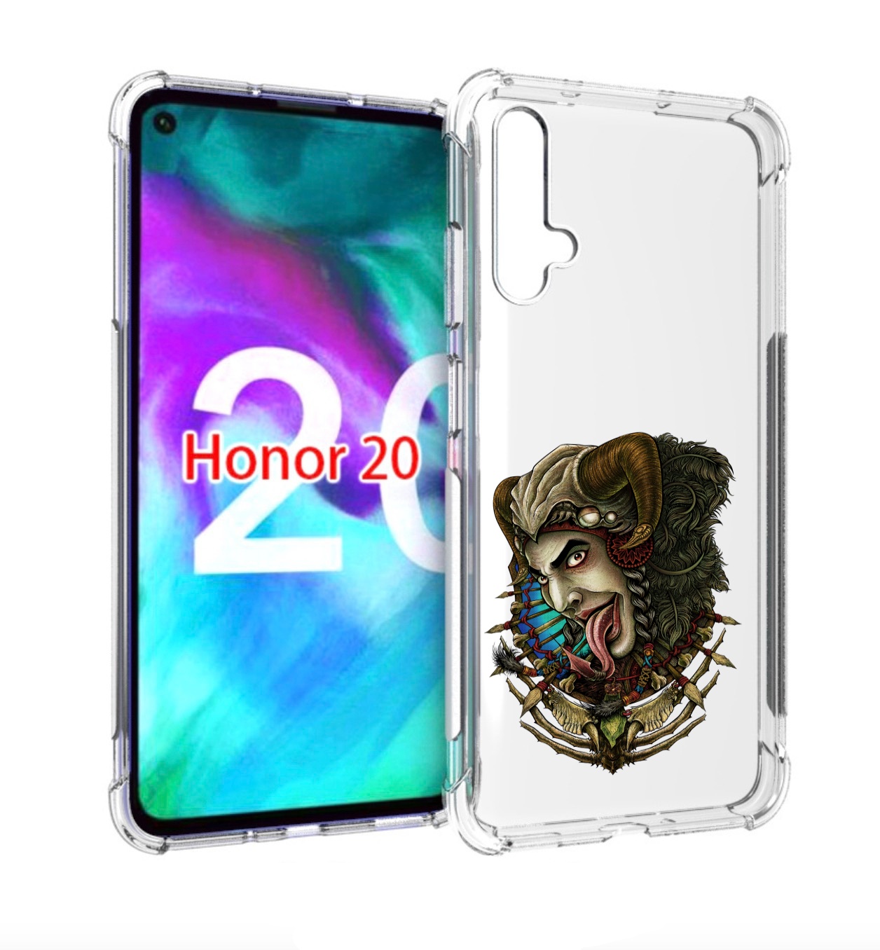 

Чехол бампер MyPads длинный язык для Honor 20., Прозрачный, Tocco
