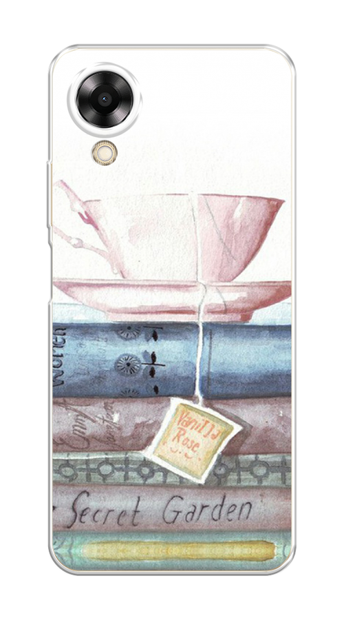 

Чехол на Oppo A17K "Книжное чаепитие", Желтый;розовый;белый, 2512850-1
