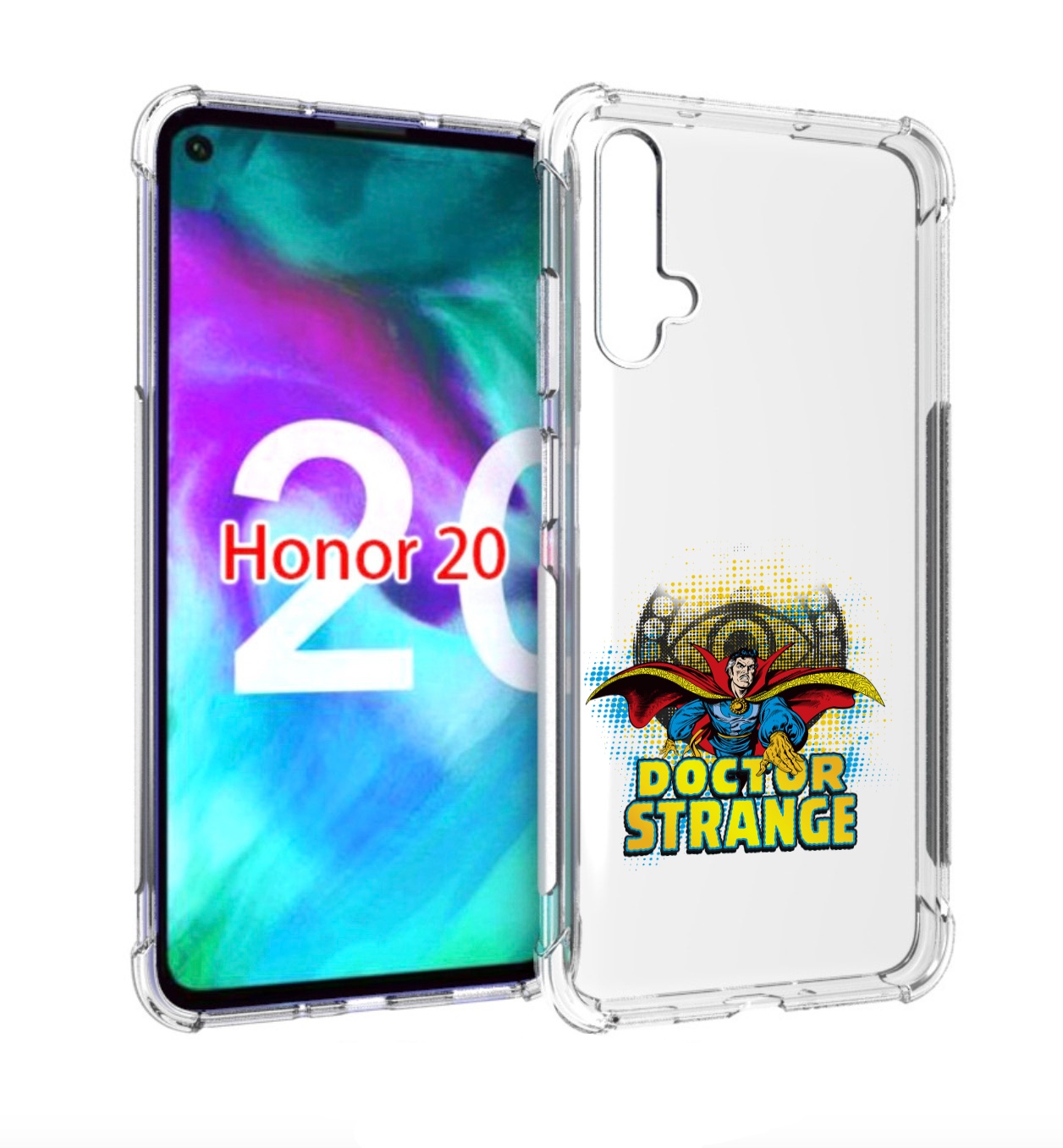 

Чехол бампер MyPads доктор стренж рисунок для Honor 20., Прозрачный, Tocco