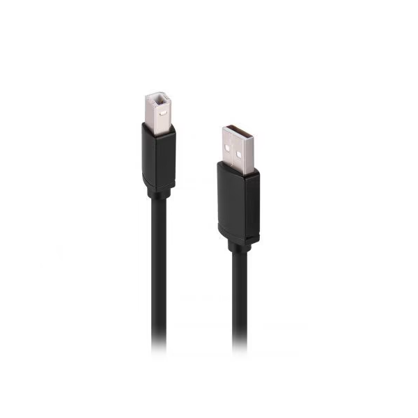 Кабель Rombica USB-A - USB-B вилка-вилка м (USB-A - USB-B, 1,8 м, черный (CB-UP18))