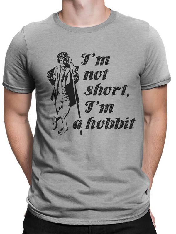 фото Футболка мужская design heroes властелин колец - i'm not short, i'm a hobbit серая 2xl