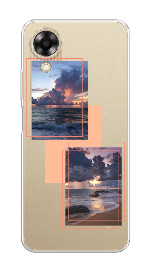 

Чехол на Oppo A17K "Sky collage", Розовый;прозрачный;синий, 2512850-1