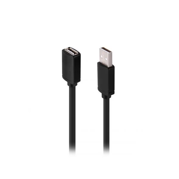 Кабель для компьютера Rombica USB-A(M) - USB-A(F), 1,8 м, черный (CB-UFM18)