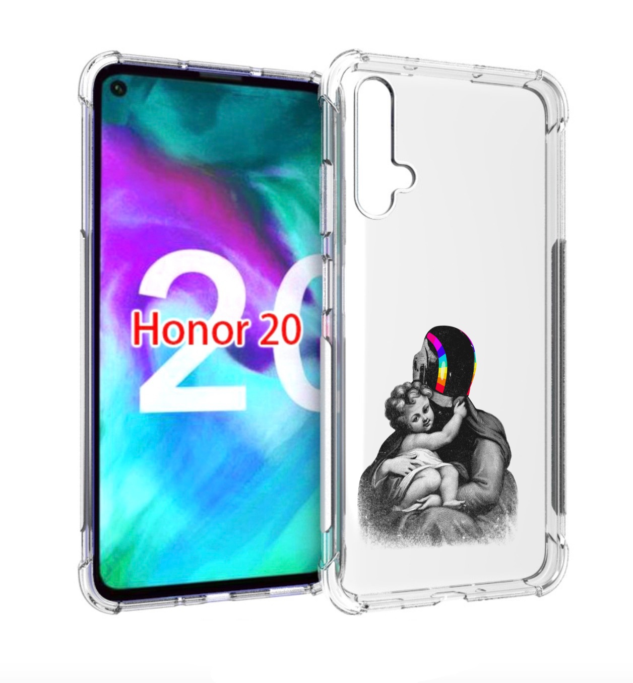 

Чехол бампер MyPads защитник в шлеме для Honor 20., Прозрачный, Tocco
