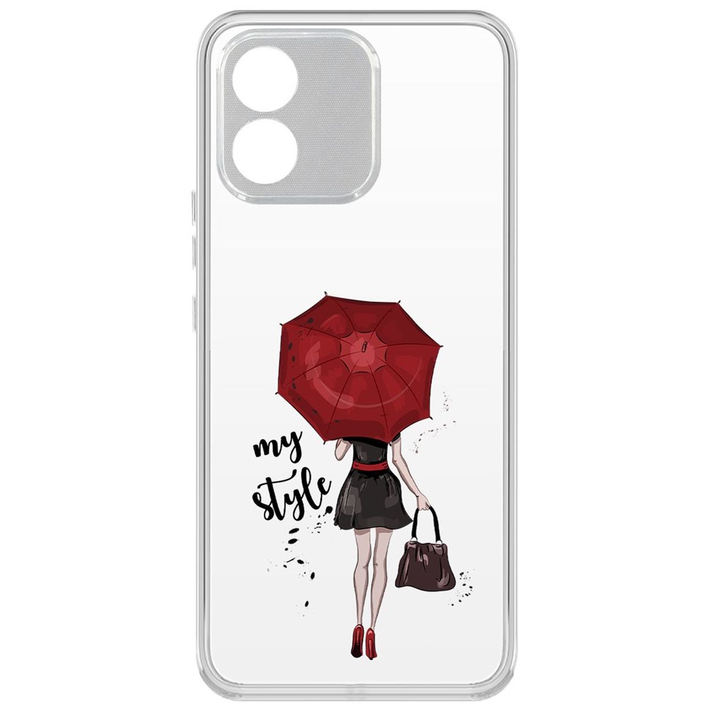 

Чехол-накладка Krutoff Clear Case Мой стиль для Honor X5, Прозрачный