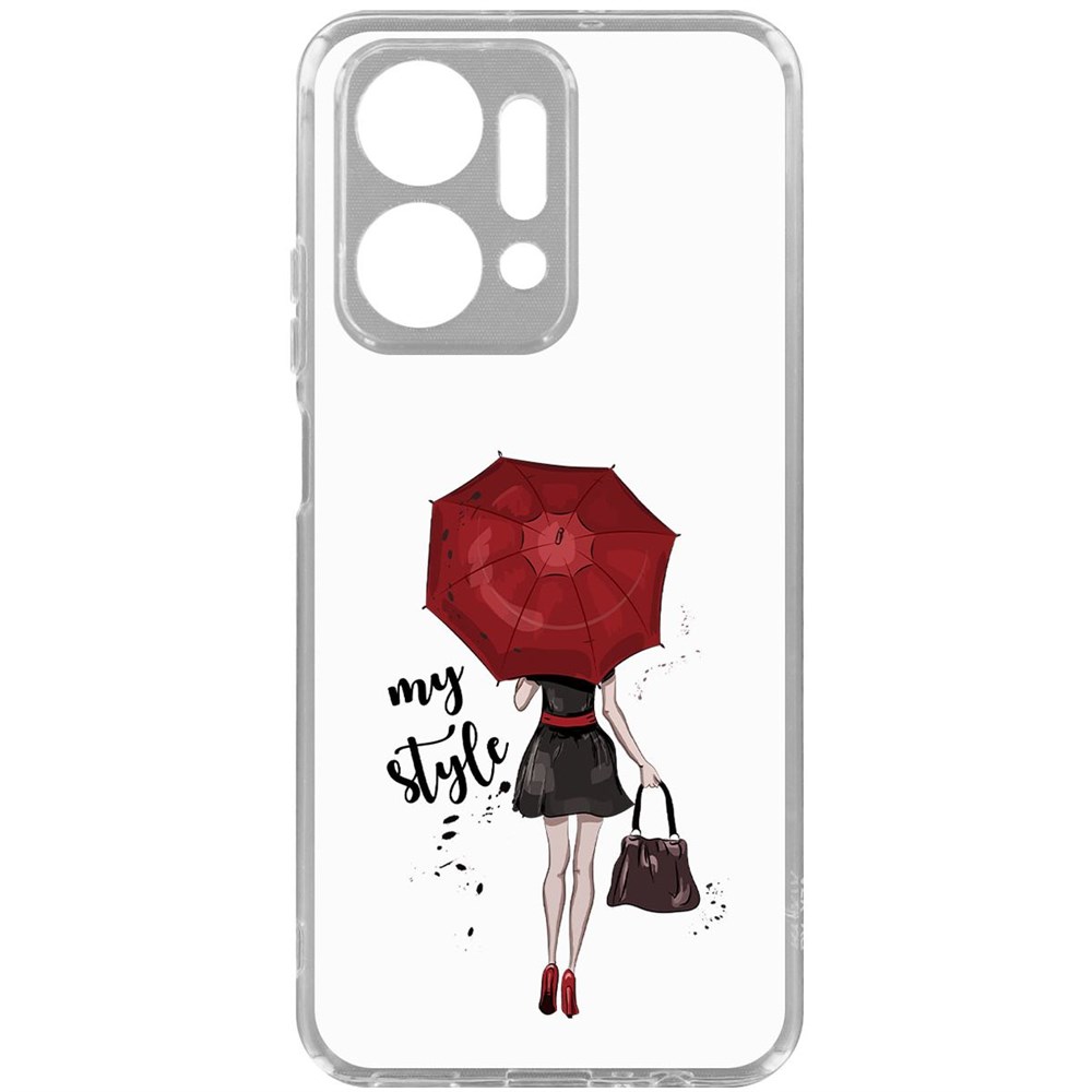 

Чехол-накладка Krutoff Clear Case Мой стиль для Honor X7a, Прозрачный