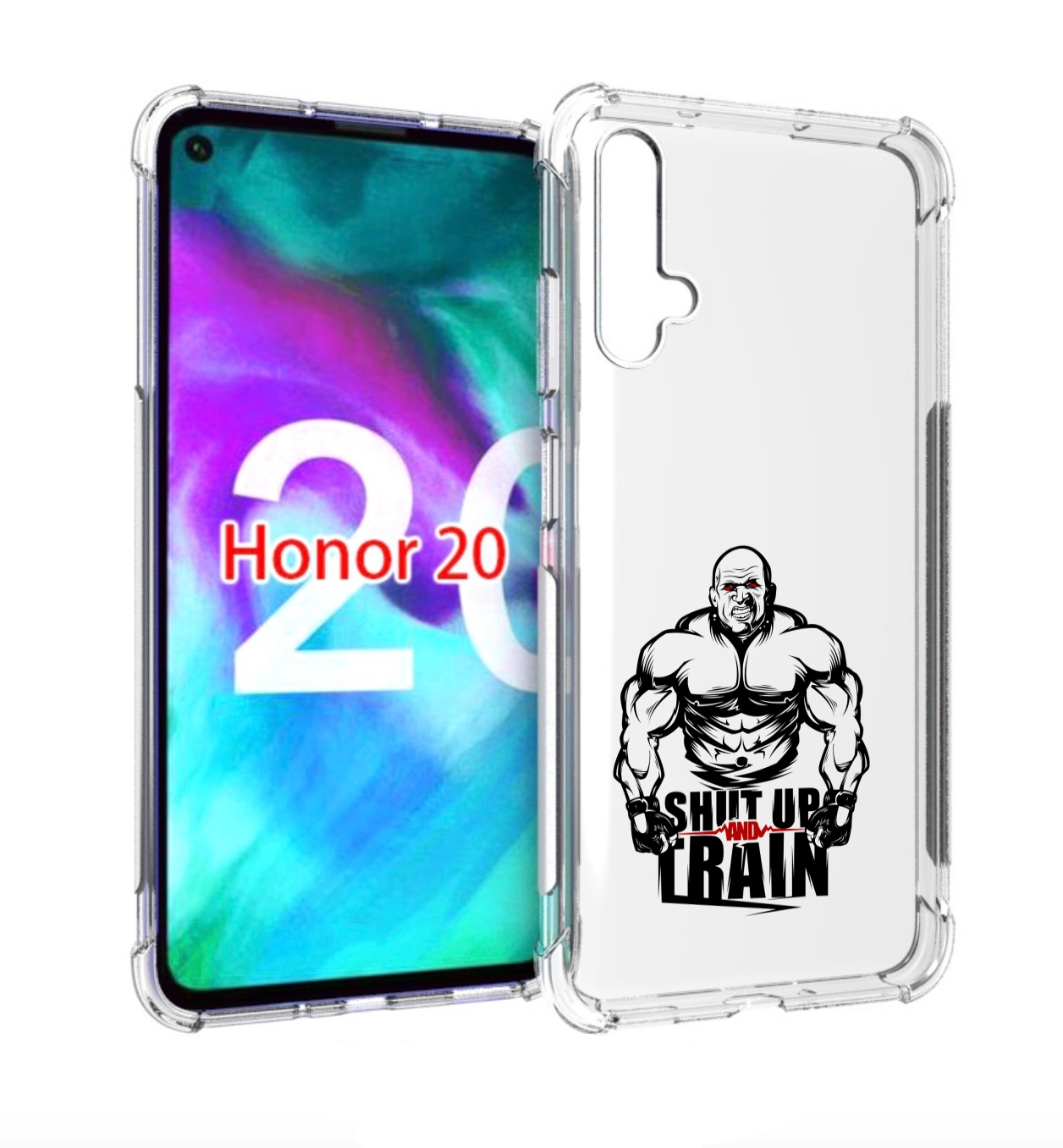 

Чехол бампер MyPads здоровое тело для Honor 20., Прозрачный, Tocco