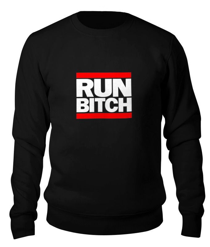 

Свитшот унисекс Printio Run bitch черный XS, Run bitch