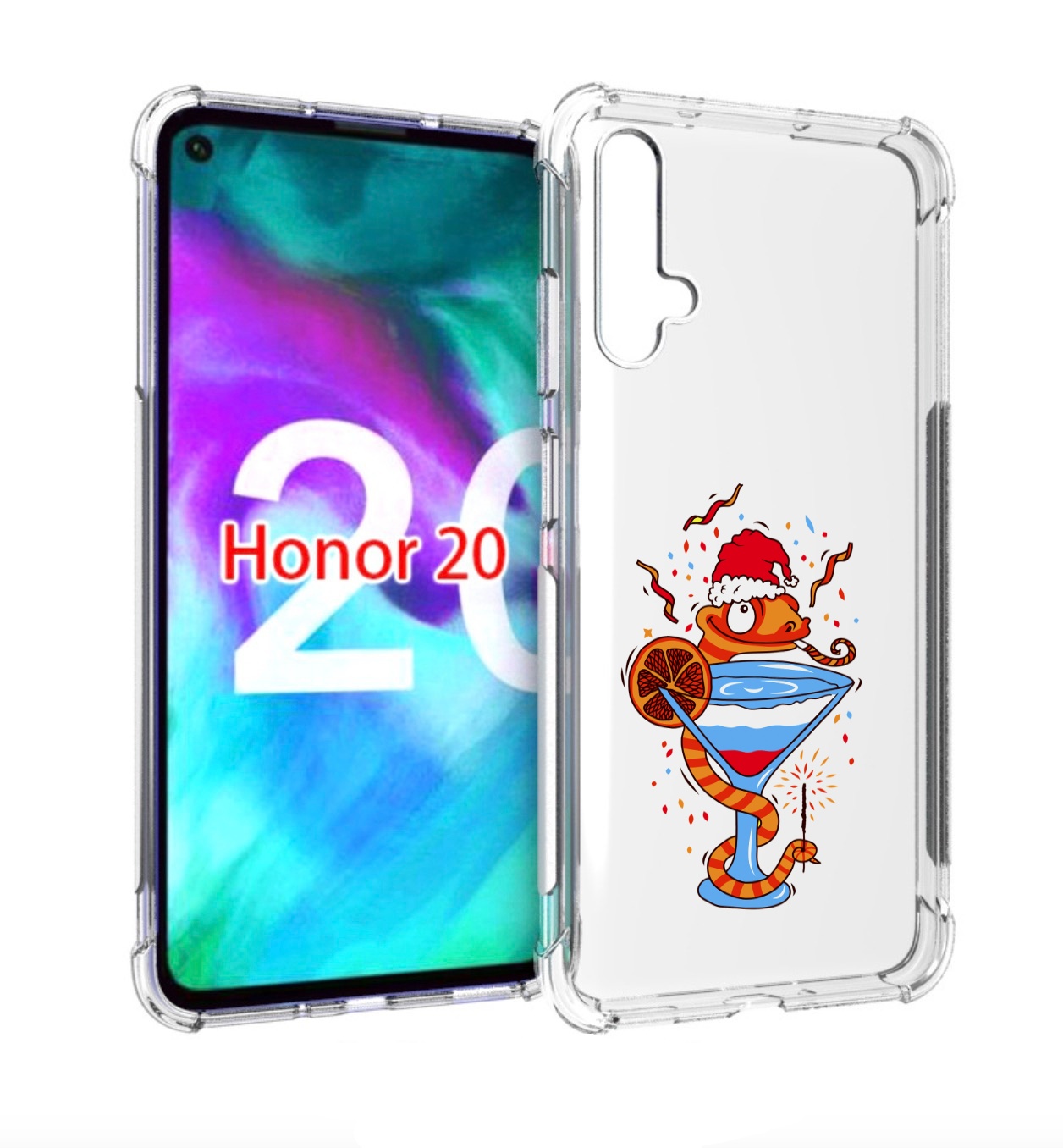 

Чехол бампер MyPads змейка для Honor 20., Прозрачный, Tocco