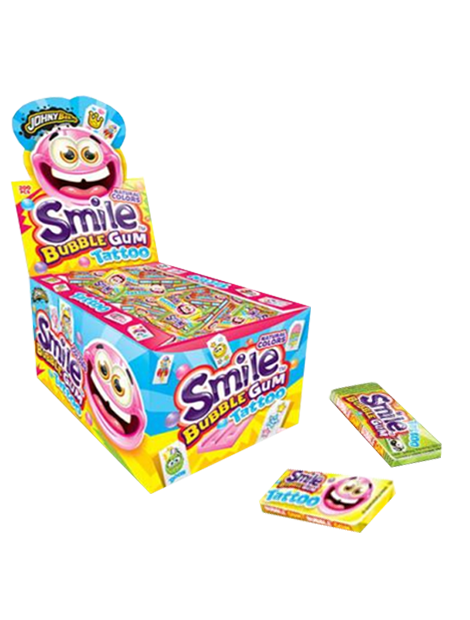 

Жевательная резинка Johny Bee Smile с Тату 5 гр Упаковка 200 шт