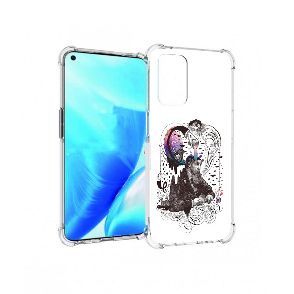 

Чехол MyPads Tocco для OnePlus Nord N200 5G абстракция думающий мужчина (PT227046.132.210), Прозрачный, Tocco