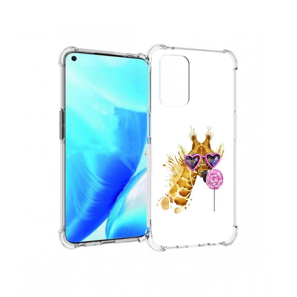 

Чехол MyPads Tocco для OnePlus Nord N200 5G акварельный жираф (PT227046.132.217), Прозрачный, Tocco