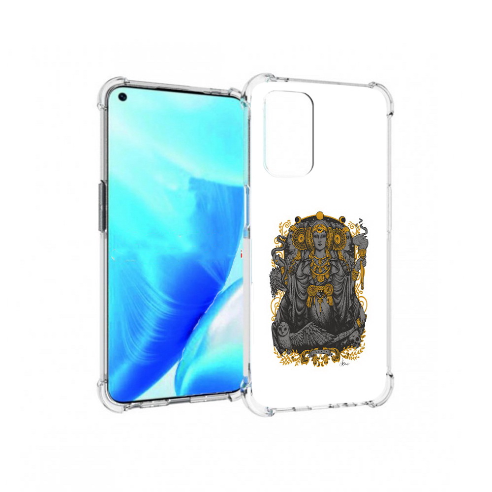 

Чехол MyPads Tocco для OnePlus Nord N200 5G божество с золотыми элементами, Прозрачный, Tocco