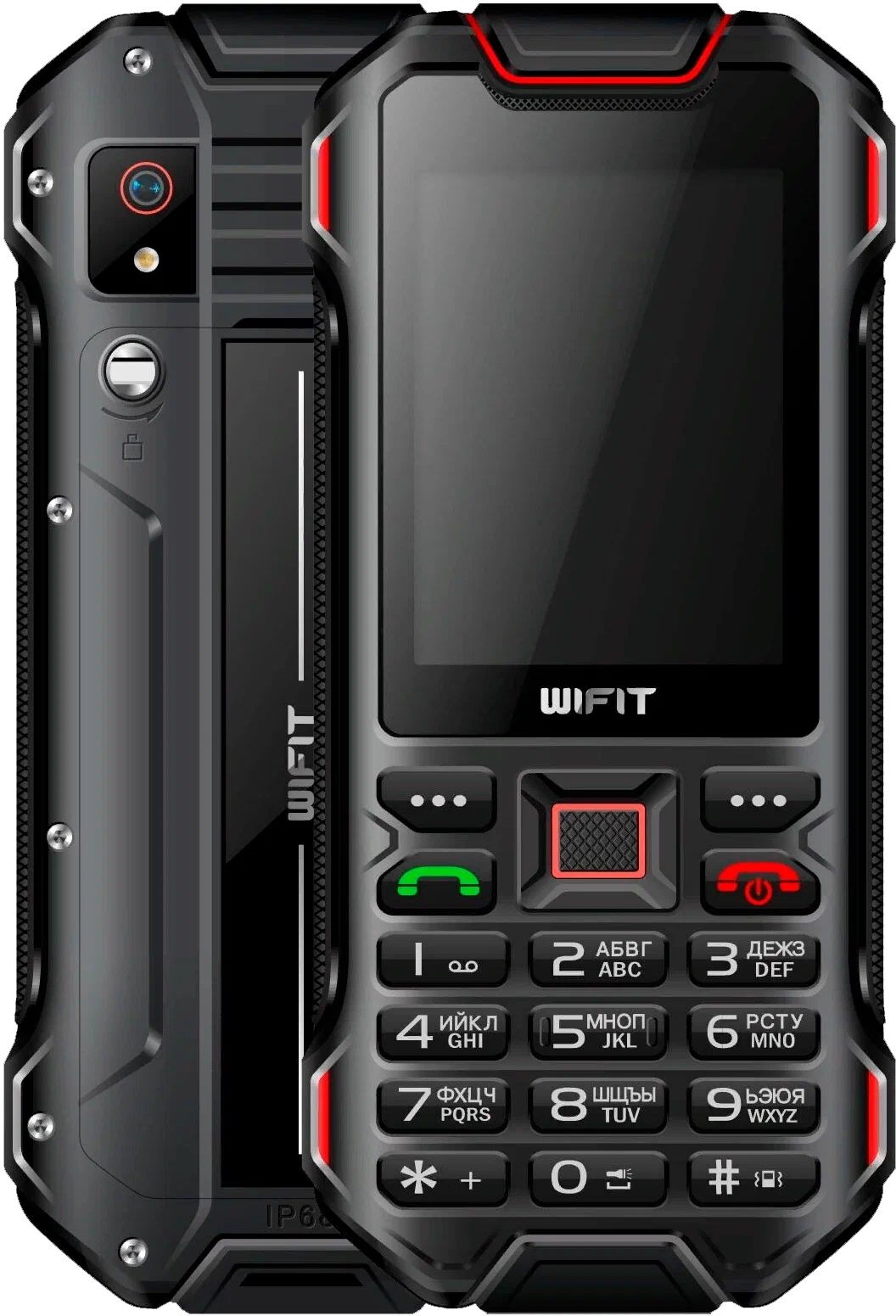 

Мобильный телефон Wifit Wirug F1 IP68 Black/Red (WF003BLRD), Wirug F1 IP68 Black/Red (WF003BLRD)