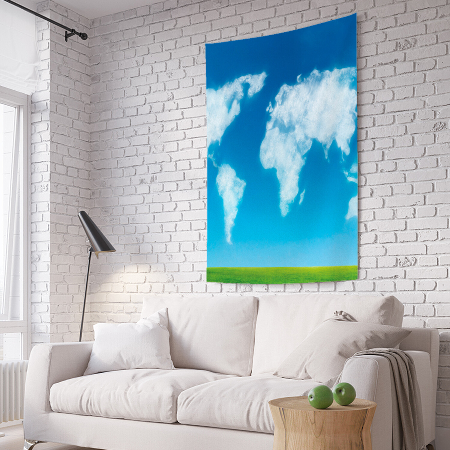 

Вертикальное фотопанно на стену JoyArty Облачная карта 150x200 см, Облачная карта