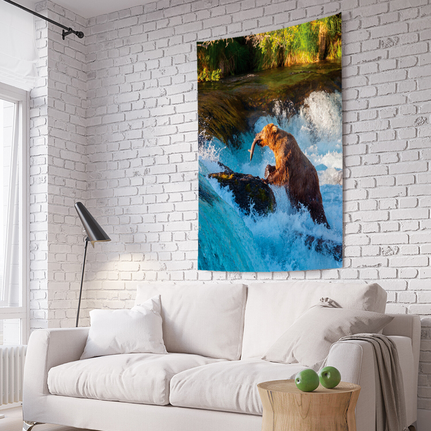 

Вертикальное фотопанно на стену JoyArty Медведь на рыбалке 150x200 см, Медведь на рыбалке