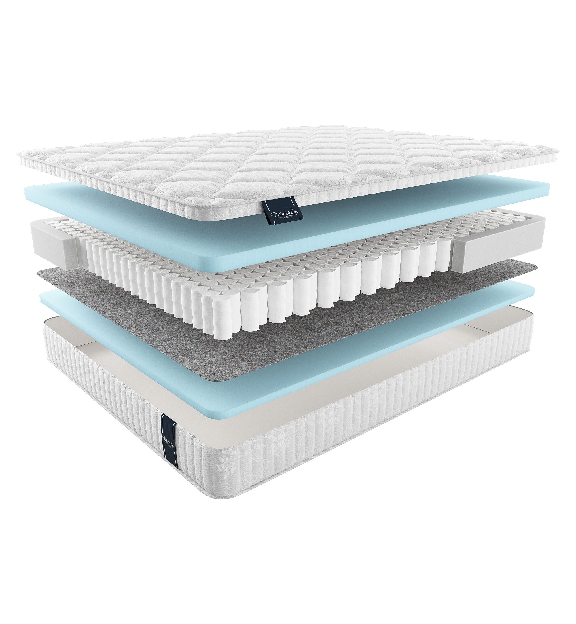 

Матрас Materlux Comfort Mezzo 110х190, Бежевый;белый;серый;серебристый, Mezzo