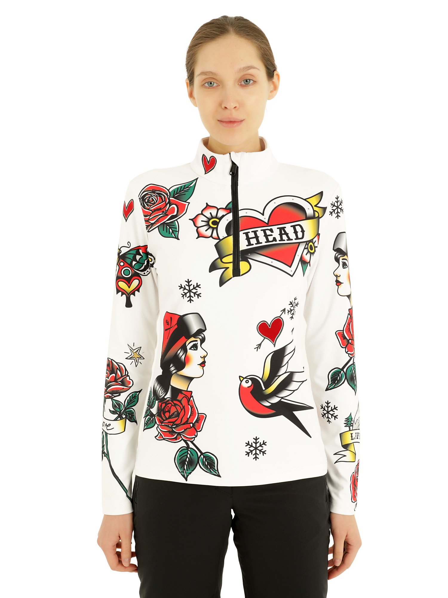 фото Водолазка горнолыжная head rebels flash midlayer white/red (us:xl)