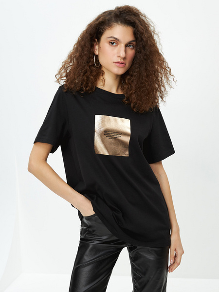 

Футболка женская ZARINA 3121637423 черная XL, 3121637423
