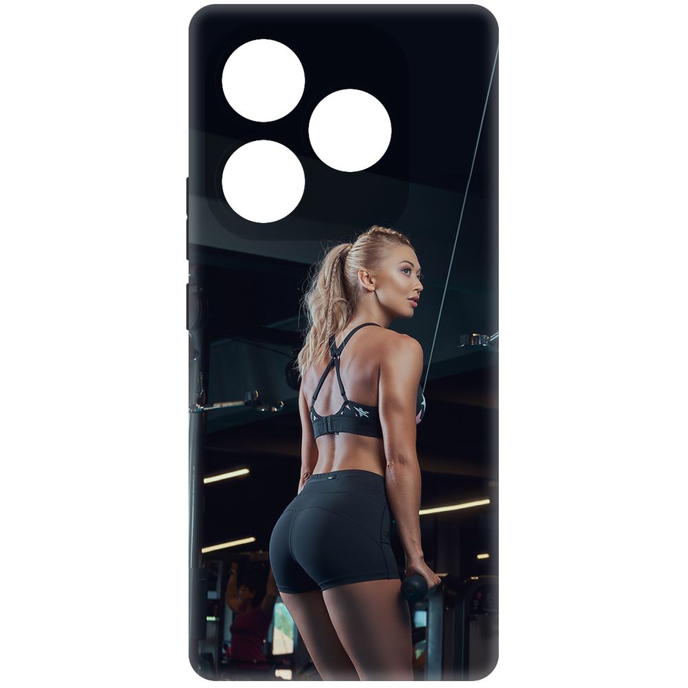 

Чехол-накладка Krutoff Soft Case Шорты женские для Itel S23+ черный