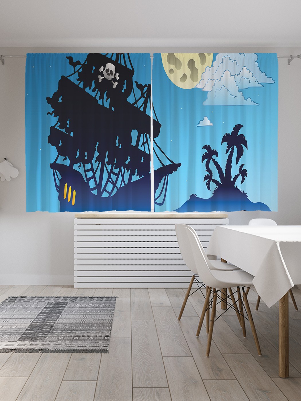 

Шторы JoyArty "Пиратский корабль с порванными парусами" Oxford DeLux, 2 полотна 145x180 см, Пиратский корабль с порванными парусами