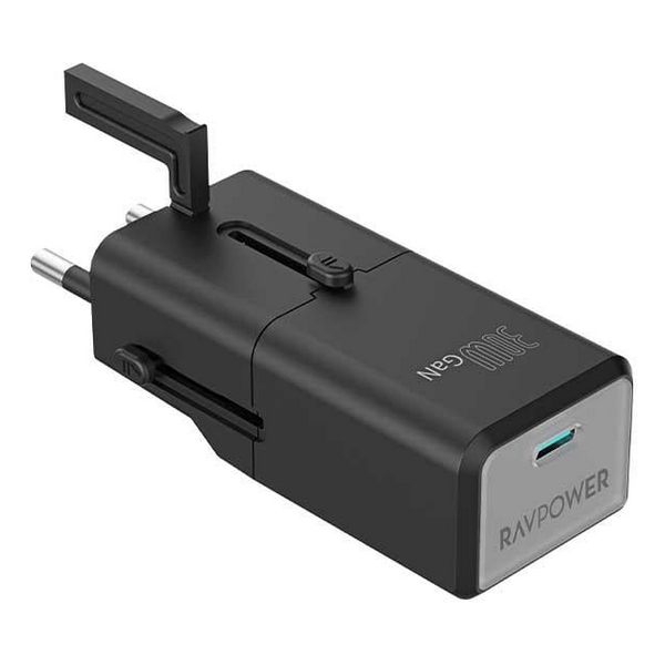 Сетевое зарядное устройство RAVPower PD30W USB Type-C 1xUSB Type-C 3 А черный