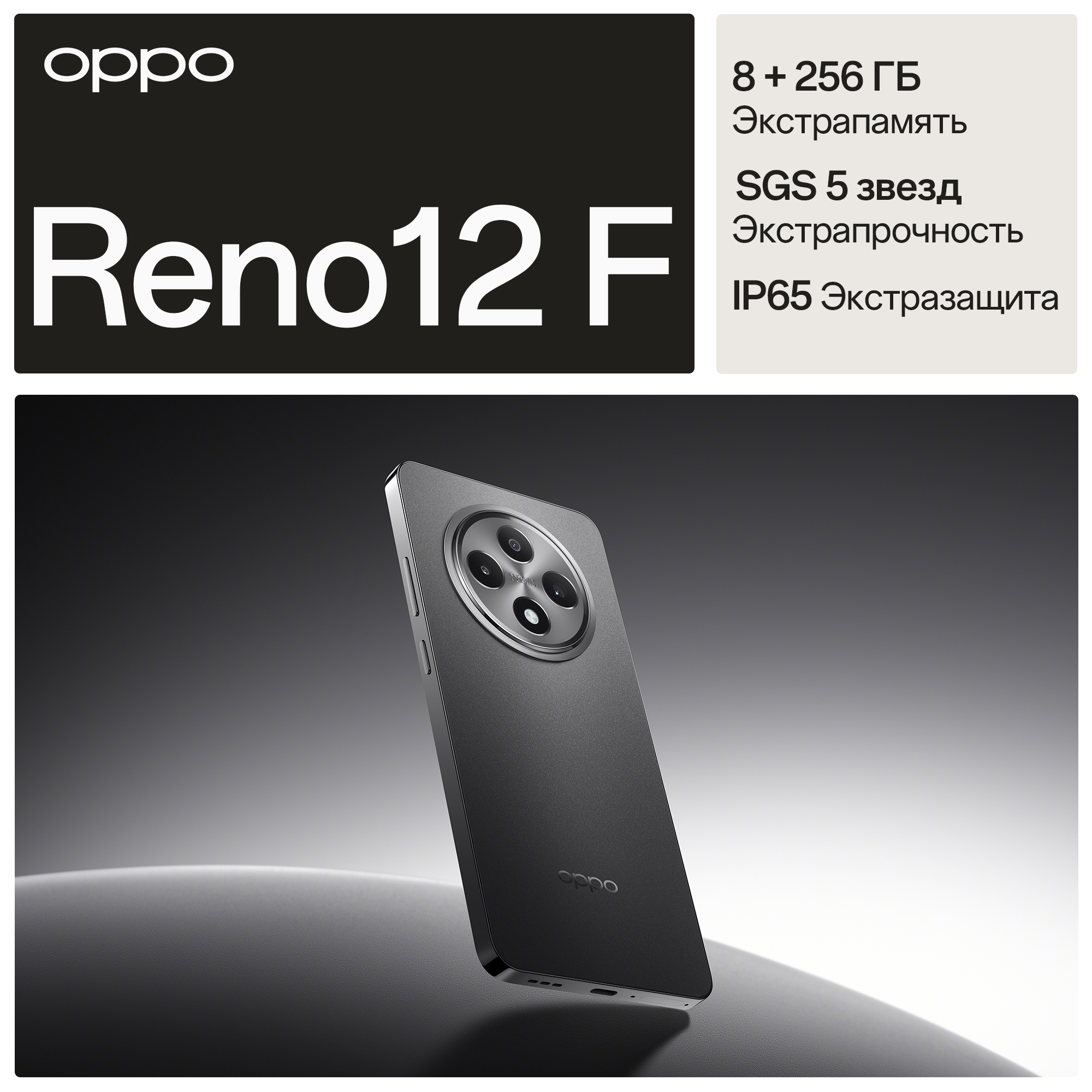 

Смартфон OPPO Reno12 F CPH2687 8/256, серый, OPPO Reno12 F