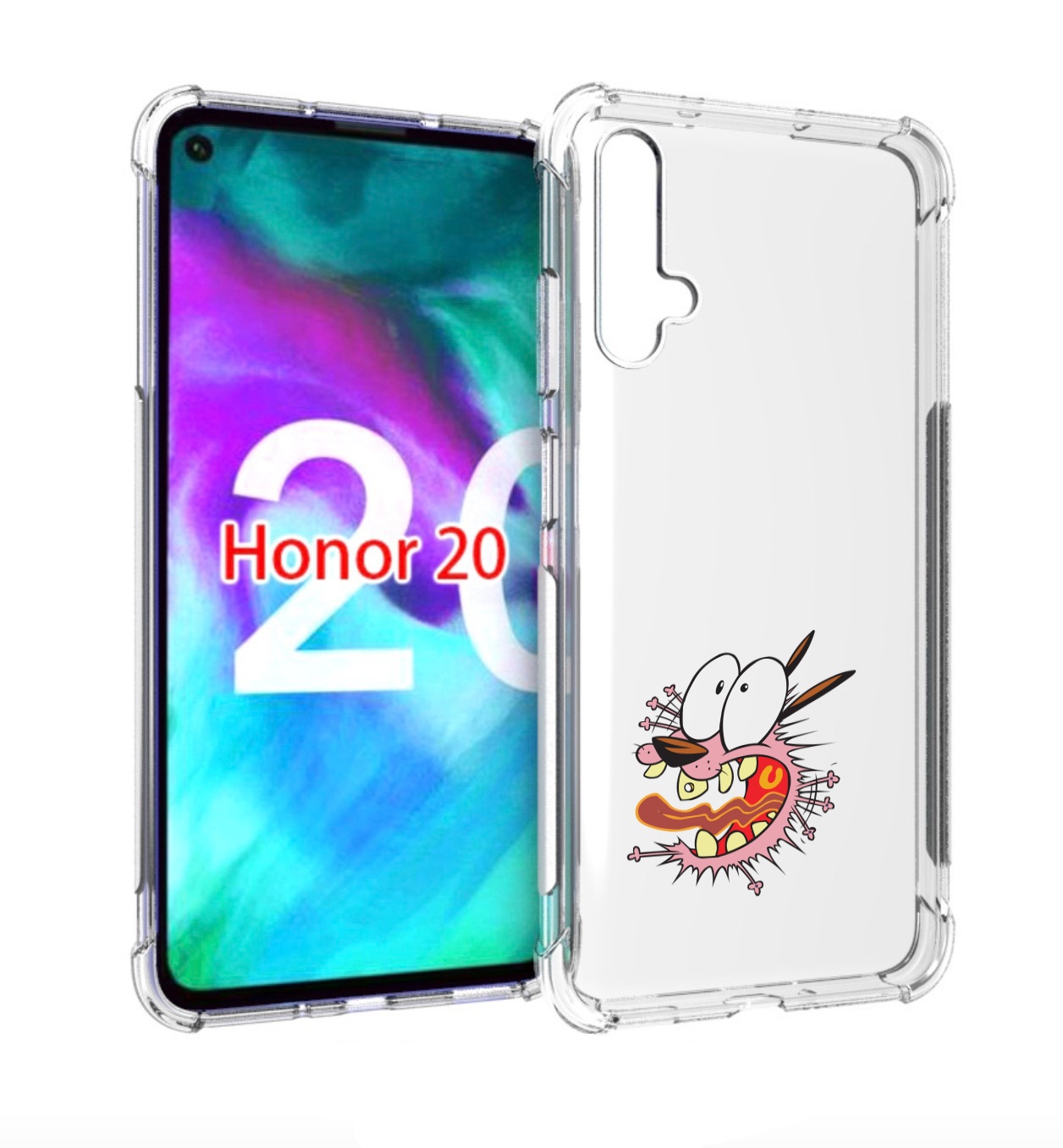 

Чехол бампер MyPads испуганный бобик для Honor 20., Прозрачный, Tocco