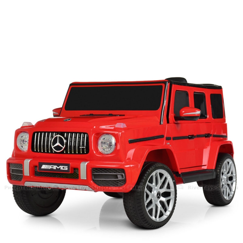 фото Электромобиль rivertoys mercedes-amg g63 k999kk с дист. управлением, вишневый глянец