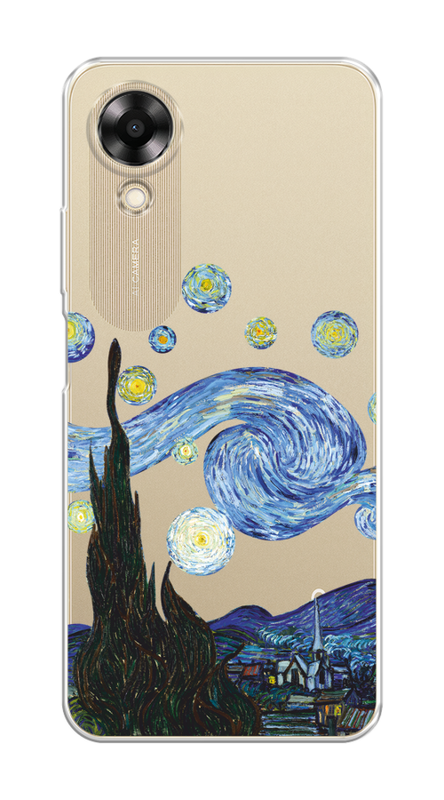

Чехол на Oppo A17K "Ночь Ван Гога", Голубой;синий;черный, 2512850-1