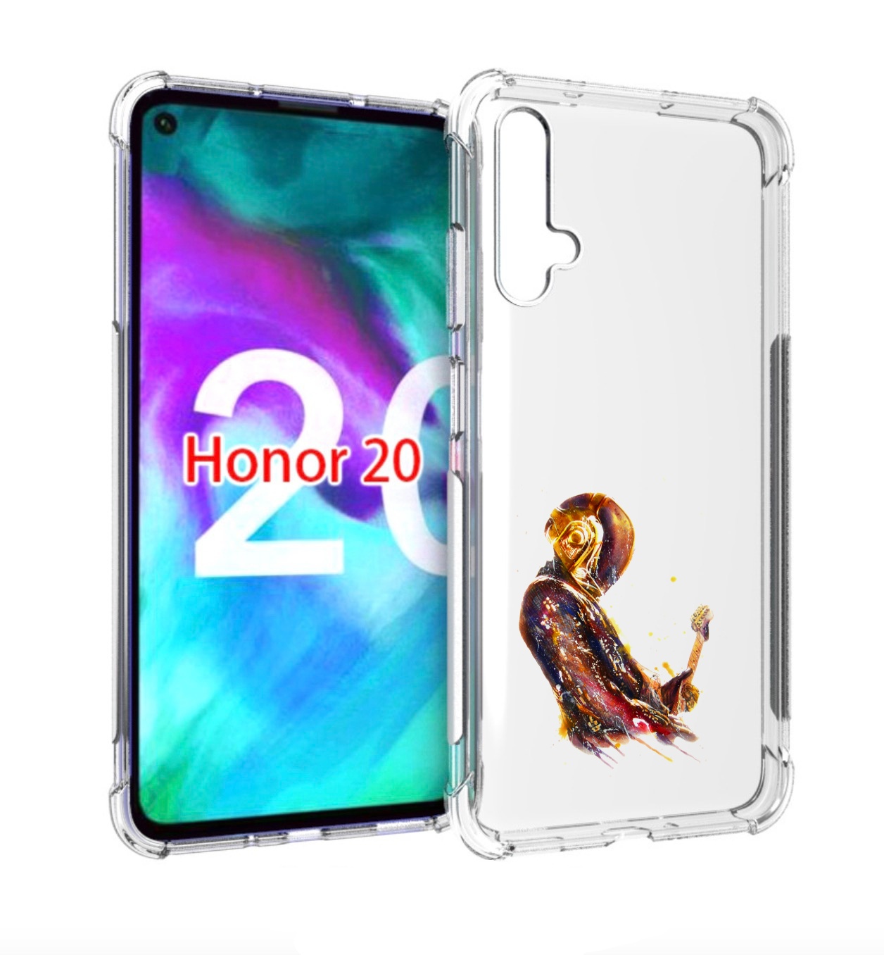 

Чехол бампер MyPads космо-музыкант для Honor 20., Прозрачный, Tocco