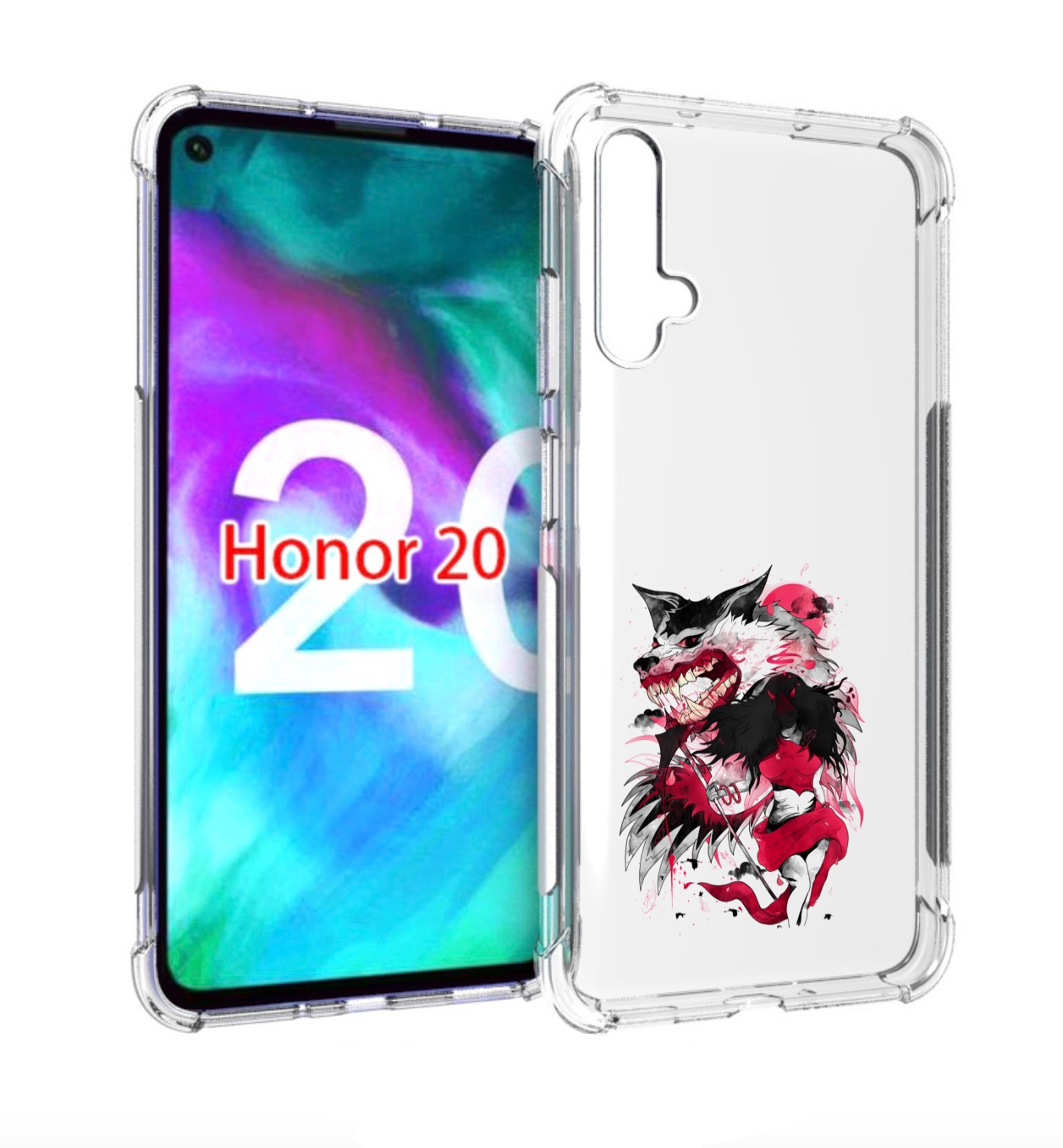 

Чехол бампер MyPads красная шапочка для Honor 20., Прозрачный, Tocco