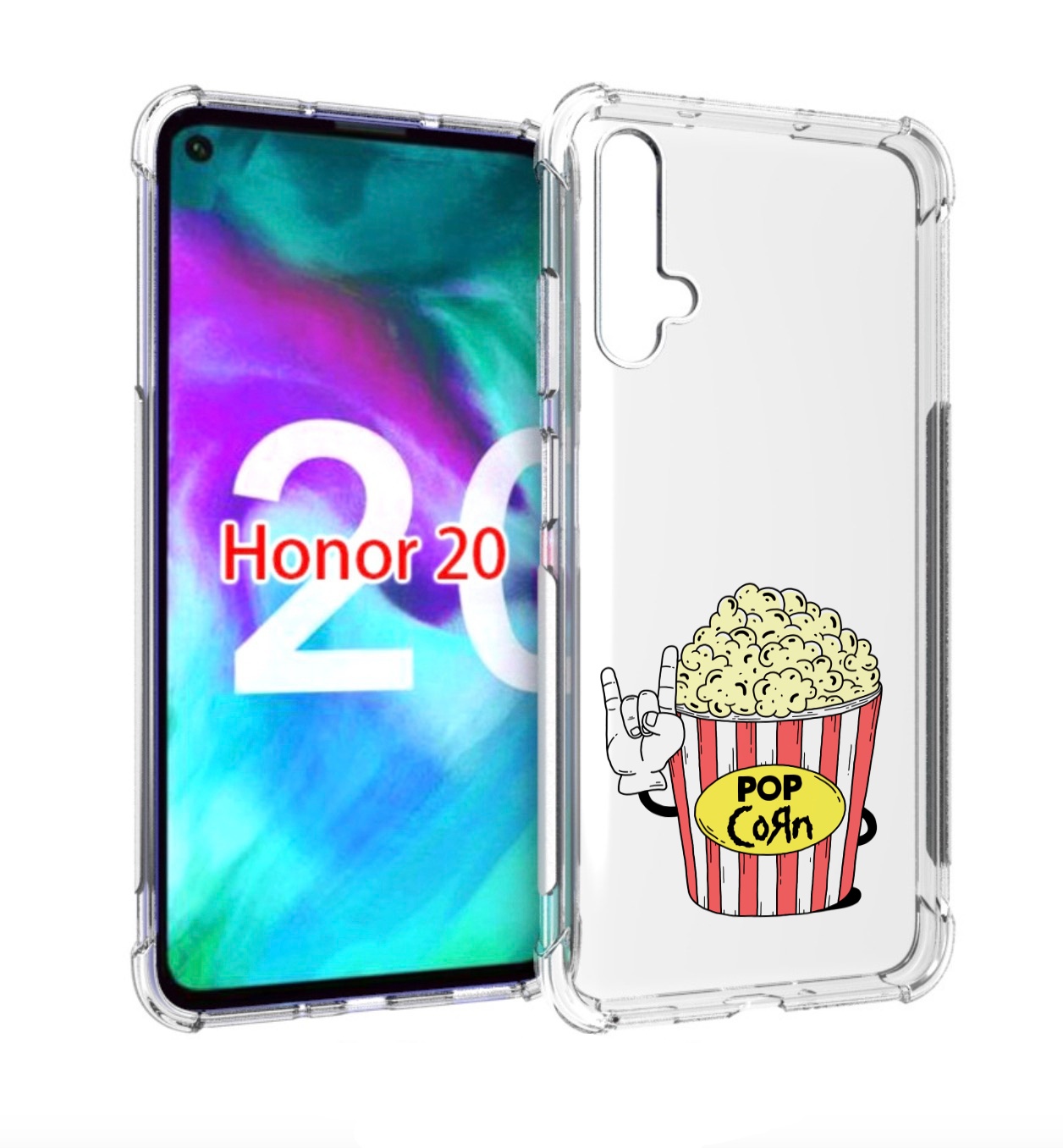 

Чехол бампер MyPads крутой попкорн для Honor 20., Прозрачный, Tocco