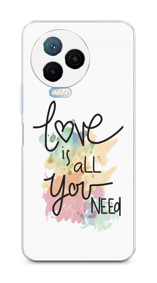 

Чехол на Infinix Note 12 Pro 4G/Note 12 2023 "Love is all you need", Белый;черный;зеленый, 3102250-1