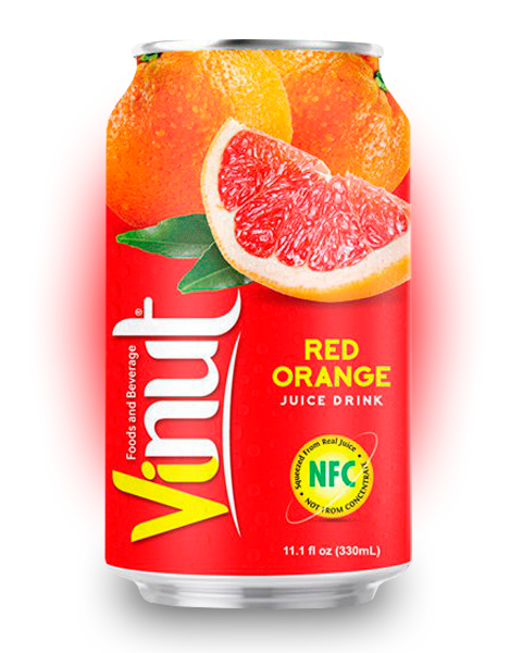 Напиток сокосодержащий Vinut Красный Апельсин 330 мл ж/б Упаковка 24 шт