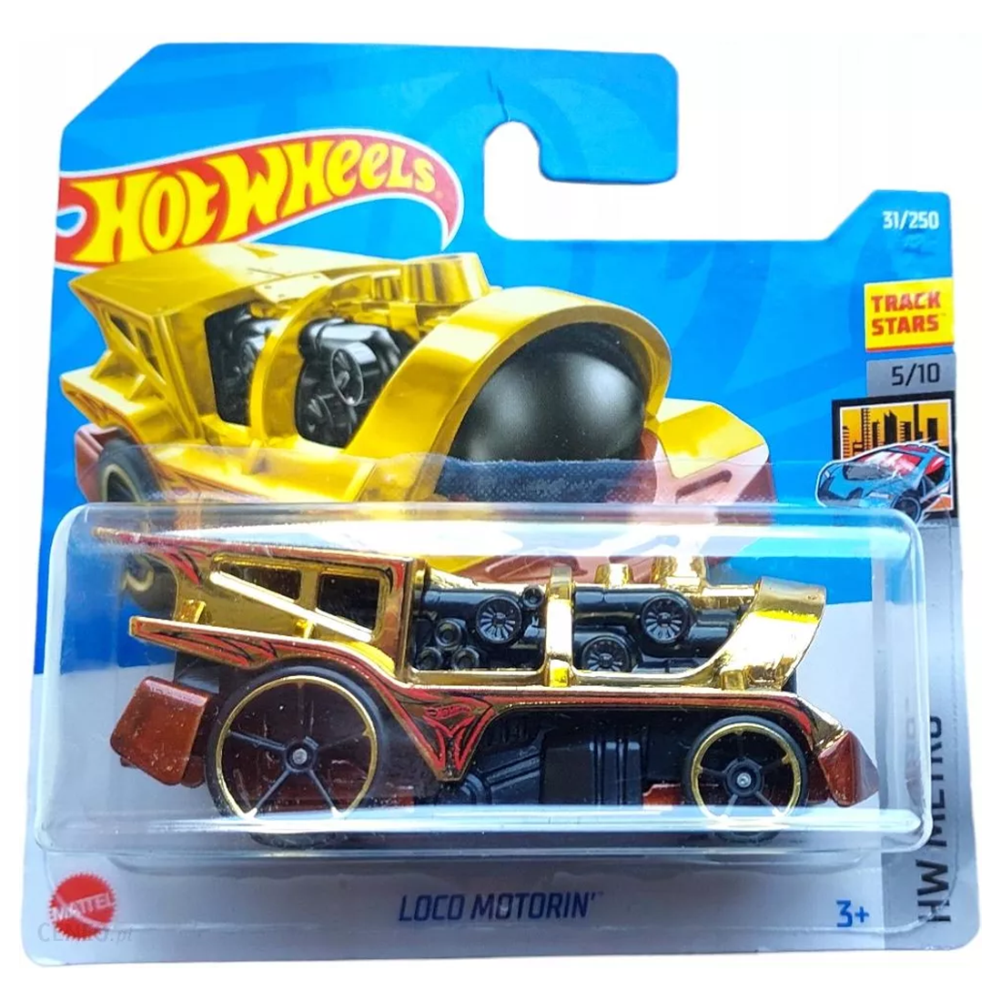 

Базовая машинка Hot Wheels Loco Motorin, Золотистая, 5785/HCX83
