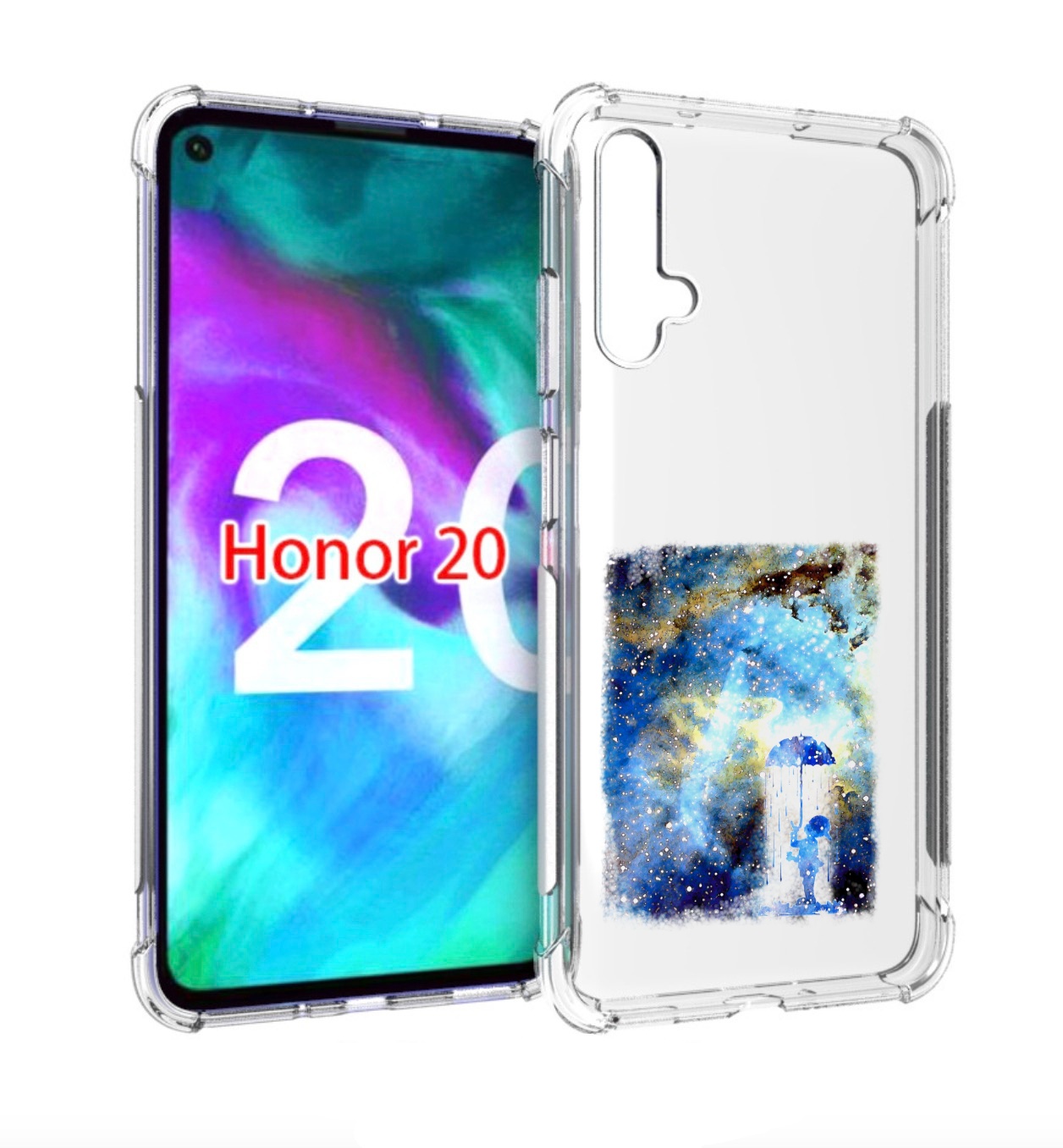 

Чехол бампер MyPads мальчик в небе для Honor 20., Прозрачный, Tocco